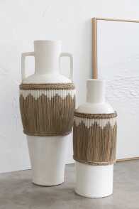 Vase Muster Terracotta/Seegras